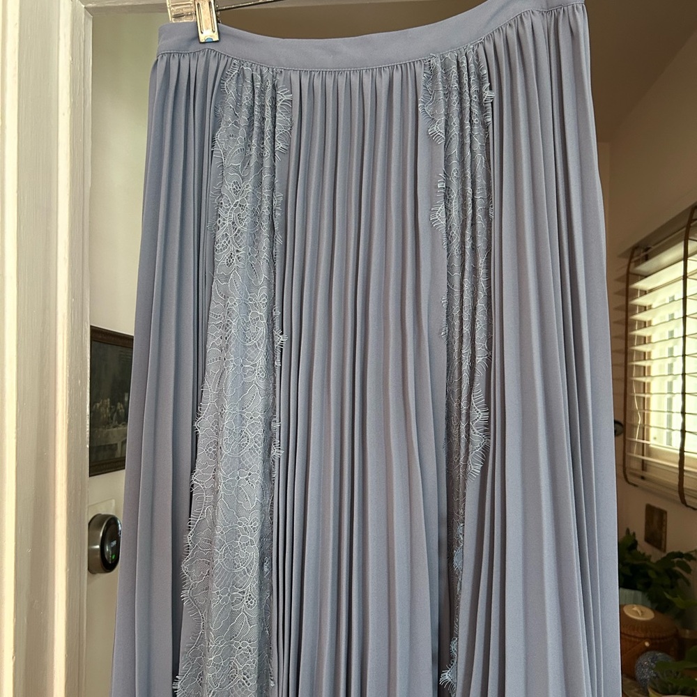 Banana Republic pleated skirt with lace detail